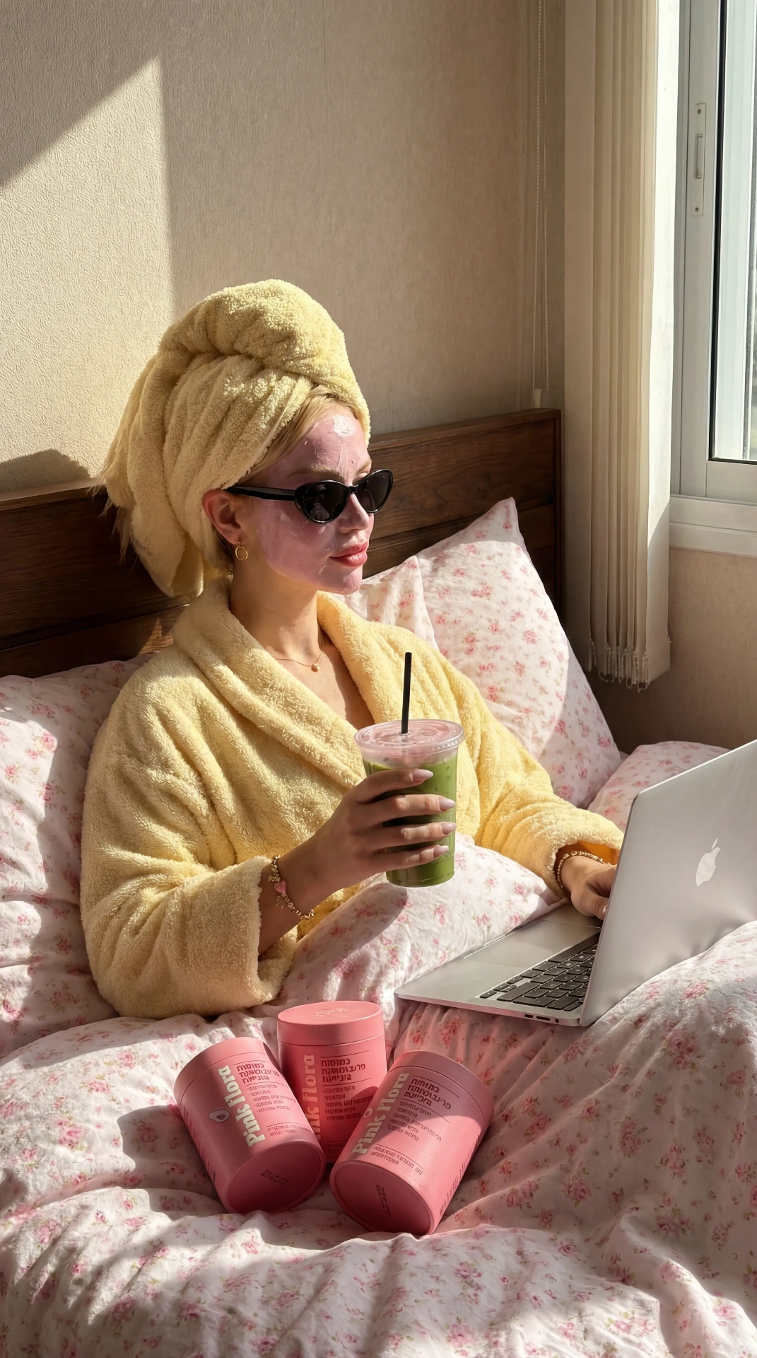 Morning routine with Pink Flora